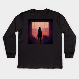 In The Place of Depression | The World Seems to Weep Kids Long Sleeve T-Shirt